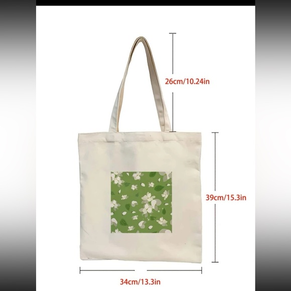 NWT green floral tote bag - Picture 2 of 3